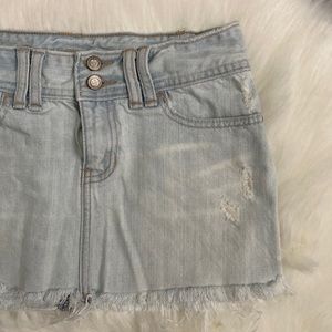 Abercrombie & Fitch Distressed Denim Mini Skirt